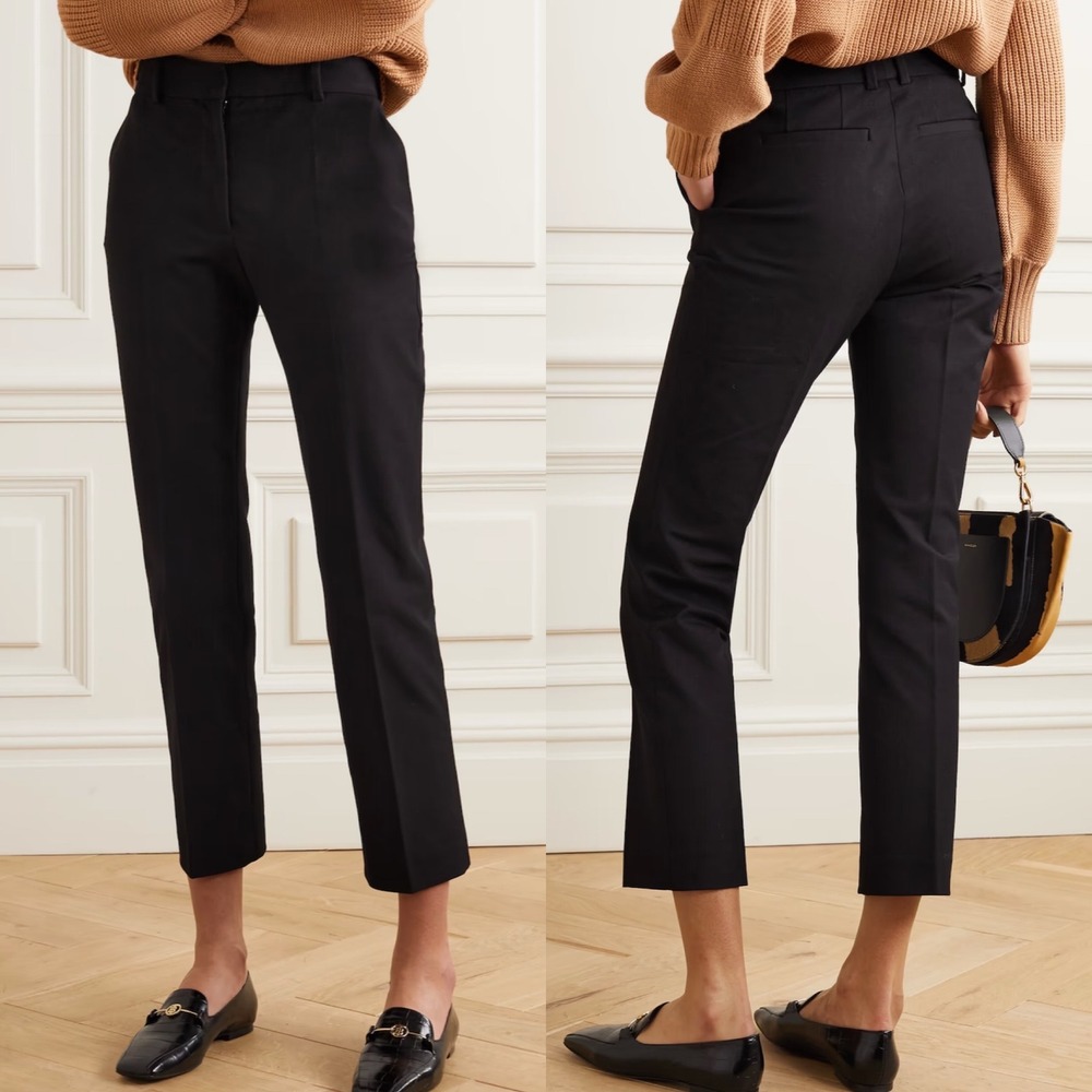 Joseph Coleman‎ Gabardine Stretch Black Pants Womens Size 40 French or US 8 Slim